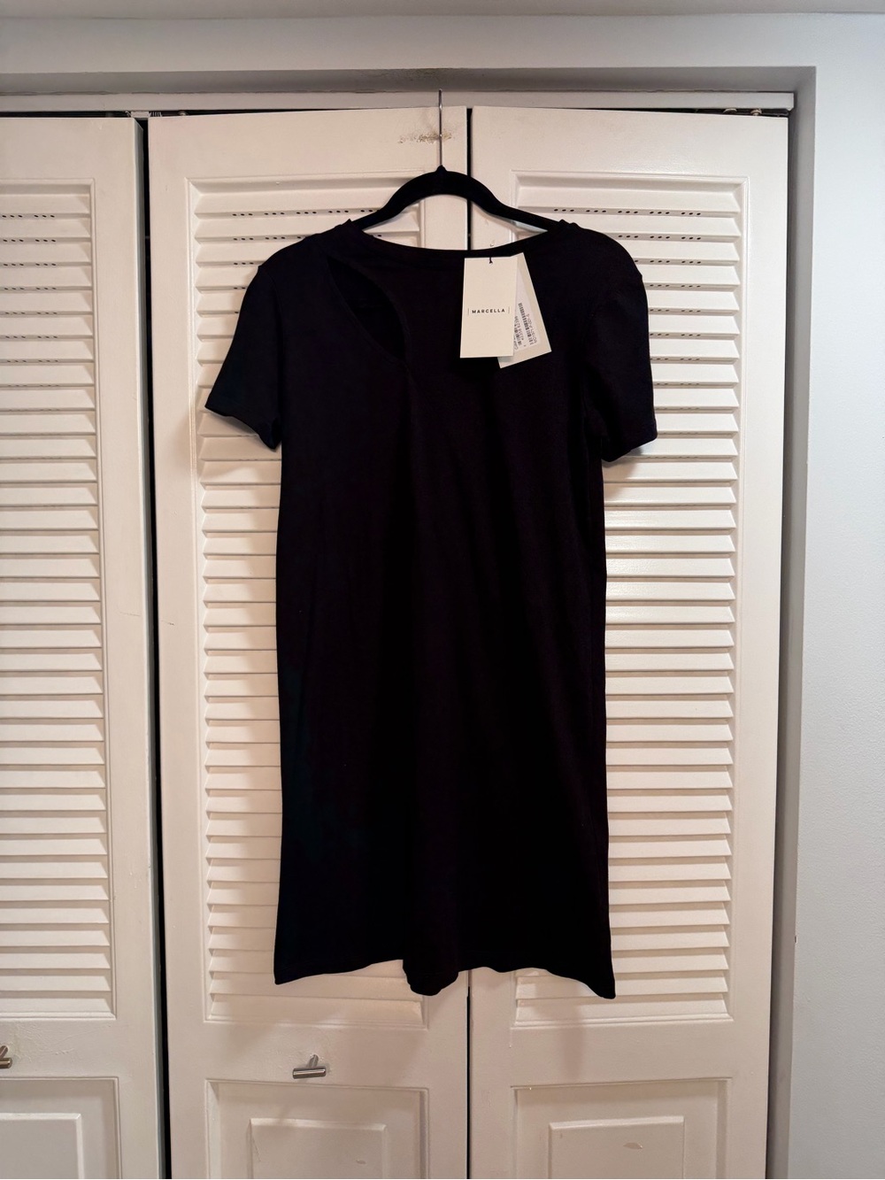 Marcella Leonie Black Tee Dress